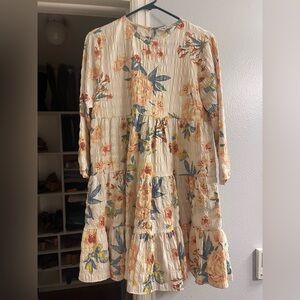 Zara Floral Long Sleeve Dress